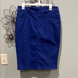 Blue Denim Pencil Skirt